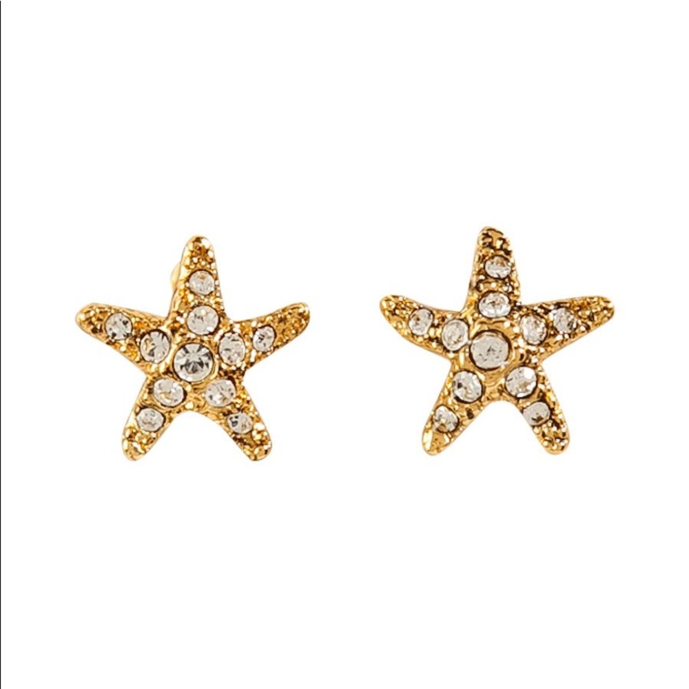 Juicy Couture Glittering Golden Starfish Earrings